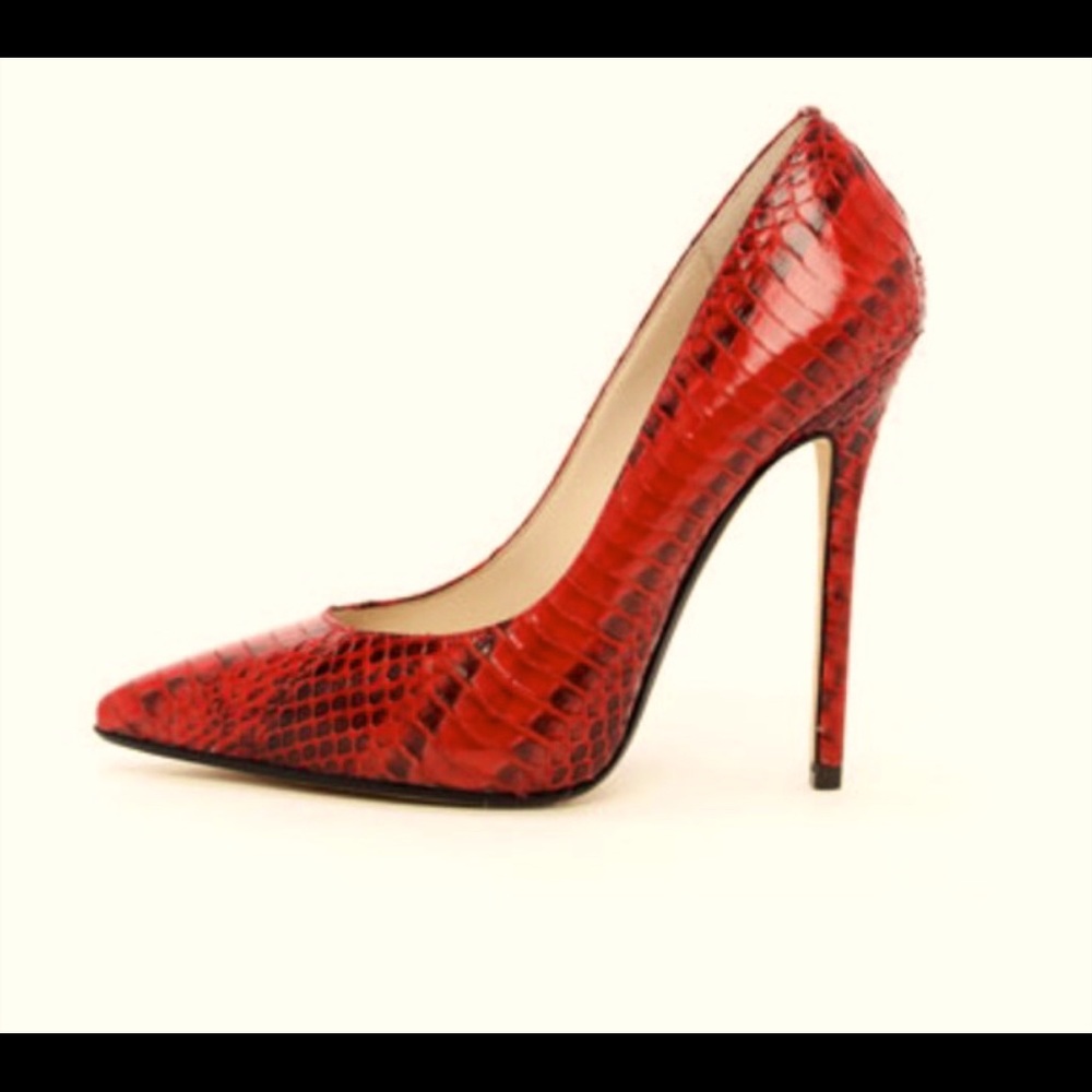 KORS Aberly Snake-Embossed Pump